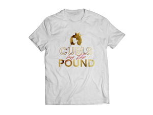 CURLS BY THE POUND TEE - WHITE